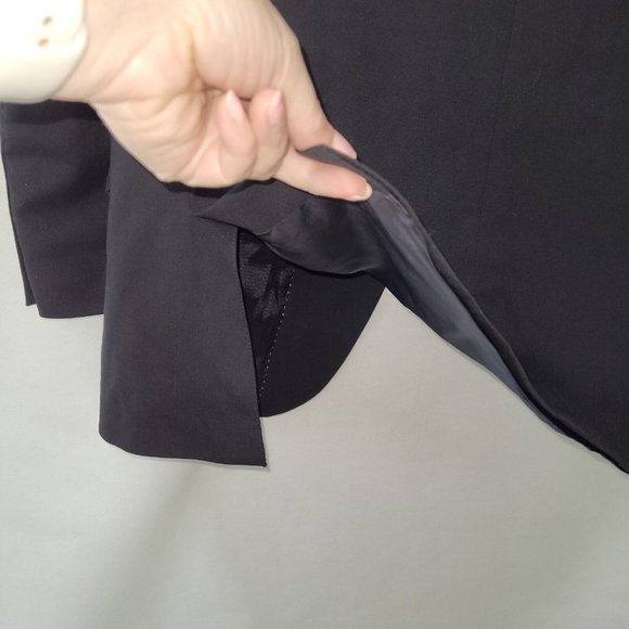 Kenneth Cole Mens Black Wool Blazer Size 40L Two Button Double Vent Back - Picture 5 of 16